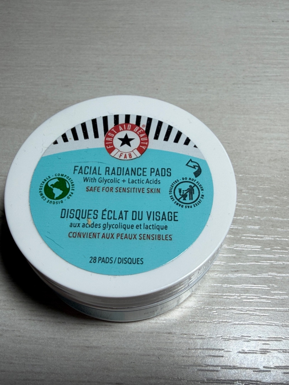 First Aid Beauty Facial Radiance Pads, 28 count.